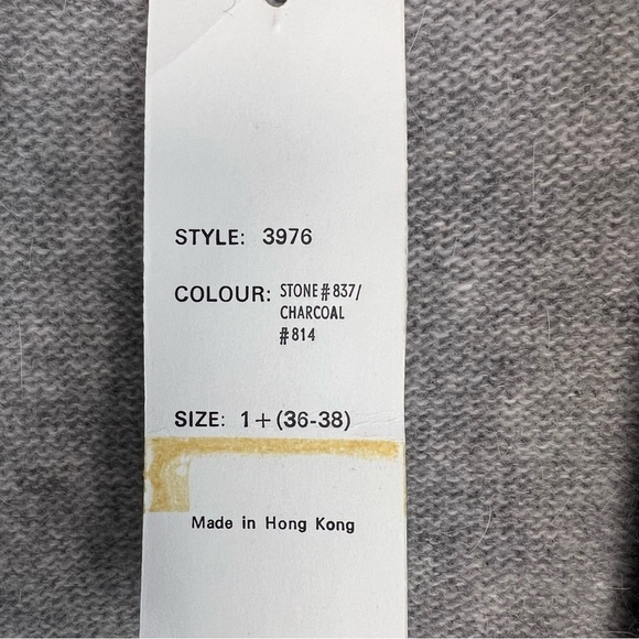 NWT Outlander Lambswool Angora Open Front Cardigan Gray Flower Long Sz 1X Long - Picture 7 of 11